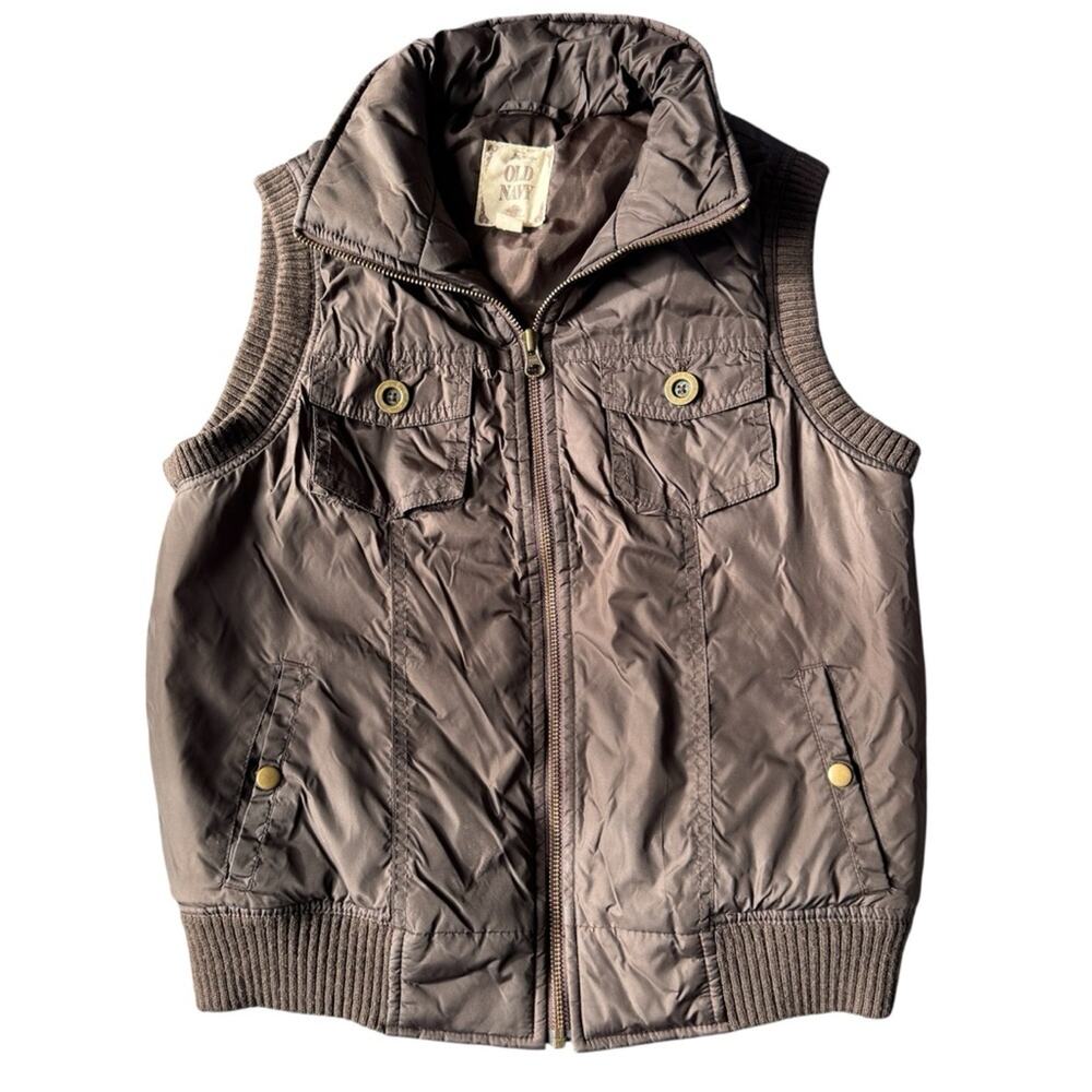 Vintage Old Navy Vest Y2K Brown Size S